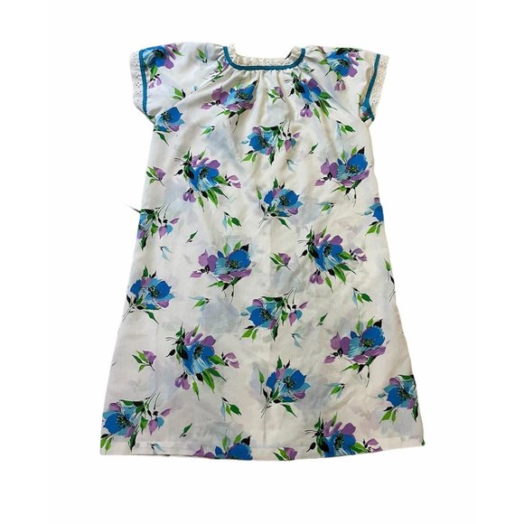 1980s lightweight Floral Duster Housecoat Robe - Picture 2 of 5